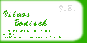 vilmos bodisch business card